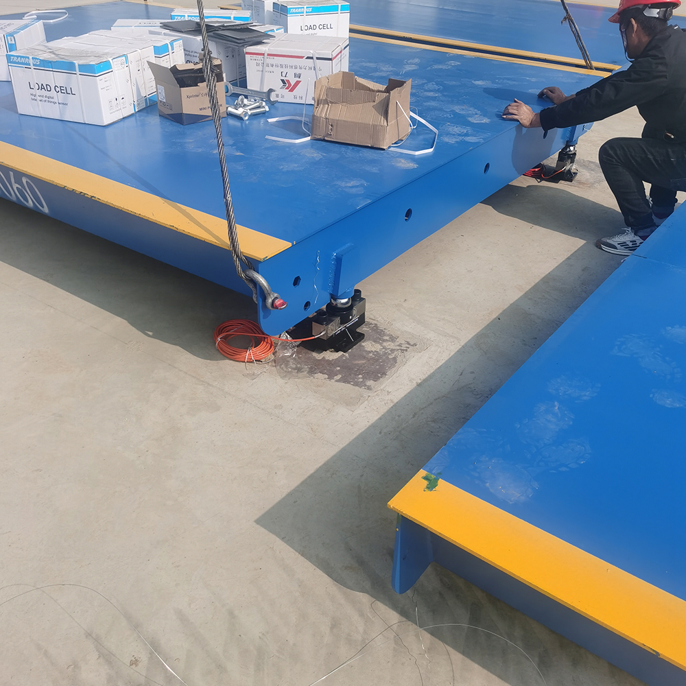 韩强智能SCS型电子汽车衡发货安装现场