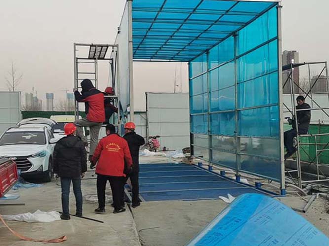韩强封闭式洗车机安装完成，洗车服务迈入新时代