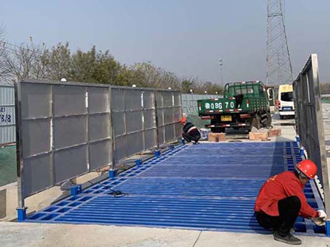 韩强智能平板工地洗车机：工地环保清洁新标杆